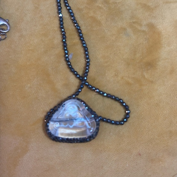 STERLING and crystal BUDDAH necklace - Picture 4 of 4